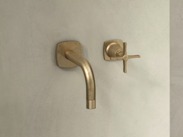 HIGHLINE - 2 hole wall-mounted single handle washbasin tap by The Watermark Collection - view 3